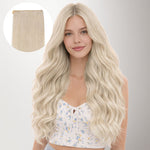 Pure Platinum Blonde (1000) Genius Tape Weft Hair Extensions 60g-100% Remy Human Hair.