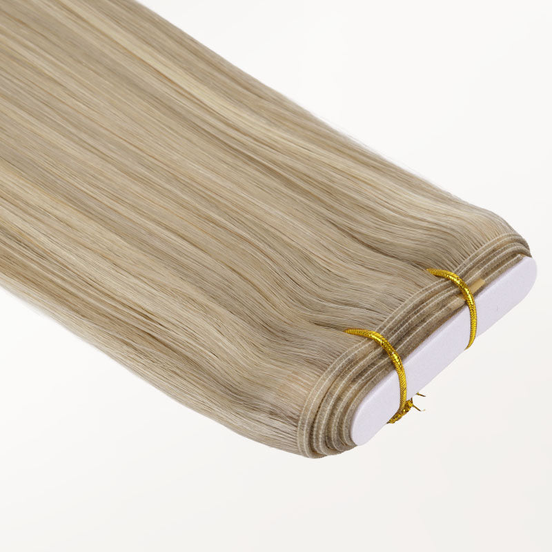 Ash Blonde Highlights (17A/60A) Genius Tape Weft Hair Extensions 60g-100% Remy Human Hair.