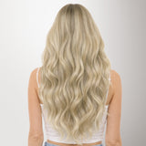 Ash Blonde Highlights (17A/60A) Genius Tape Weft Hair Extensions 60g-100% Remy Human Hair.