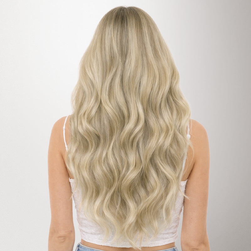 Ash Blonde Highlights (17A/60A) Genius Tape Weft Hair Extensions 60g-100% Remy Human Hair.