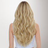 Dirty Blonde Highlights (18D/22F) Genius Tape Weft Hair Extensions 60g-100% Remy Human Hair.