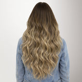Bleach Blonde Balayage (3/8/613) Genius Tape Weft Hair Extensions 60g-100% Remy Human Hair.