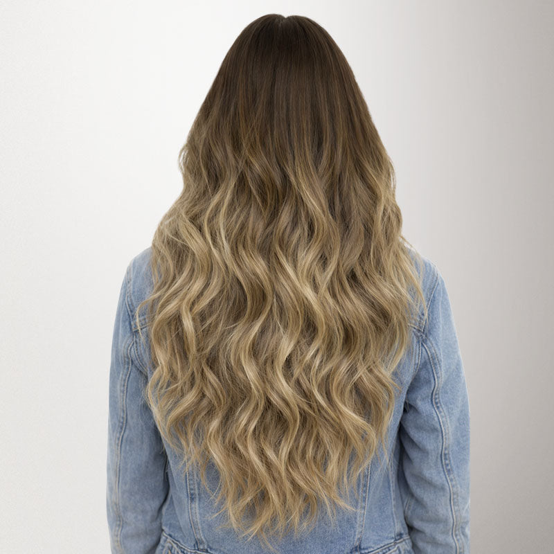 Bleach Blonde Balayage (3/8/613) Genius Tape Weft Hair Extensions 60g-100% Remy Human Hair.