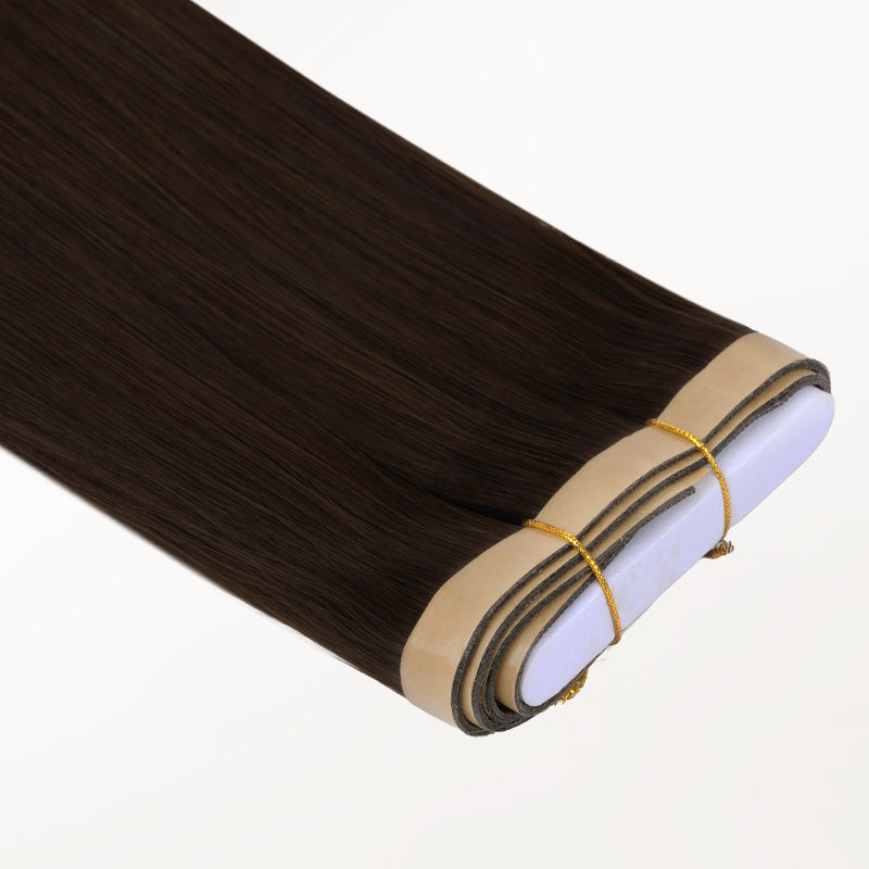 Dark Brown (2) Genius Tape Weft Hair Extensions 60g-100% Remy Human Hair.