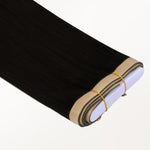 Jet Black (1) Genius Tape Weft Hair Extensions 60g-100% Remy Human Hair.