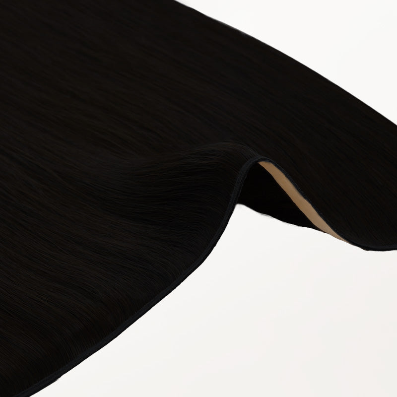 Jet Black (1) Genius Tape Weft Hair Extensions 60g-100% Remy Human Hair.