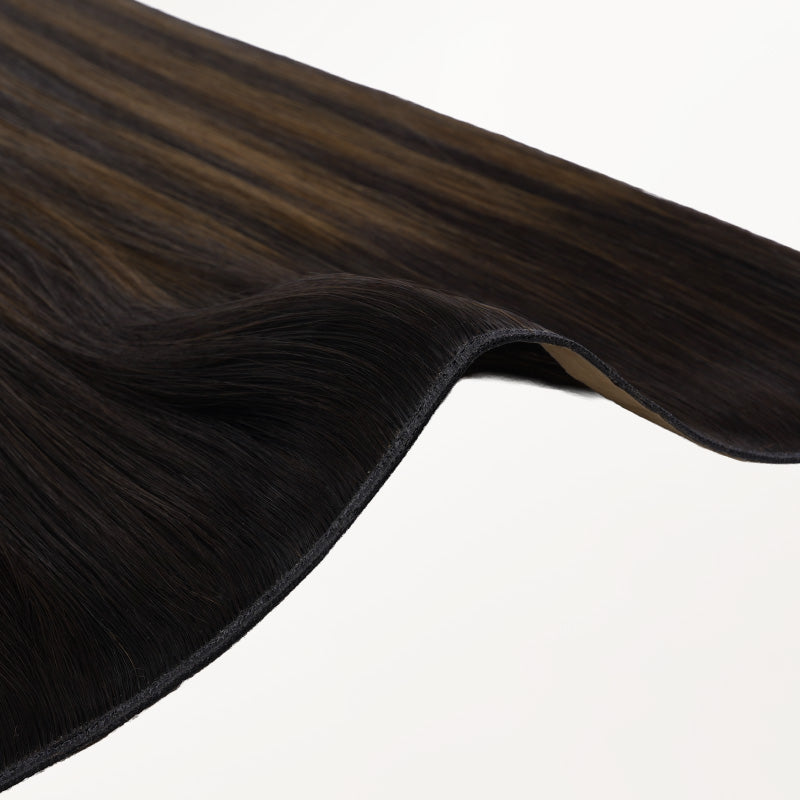 Dark Brown Balayage (2/6/2) Genius Tape Weft Hair Extensions 60g-100% Remy Human Hair.
