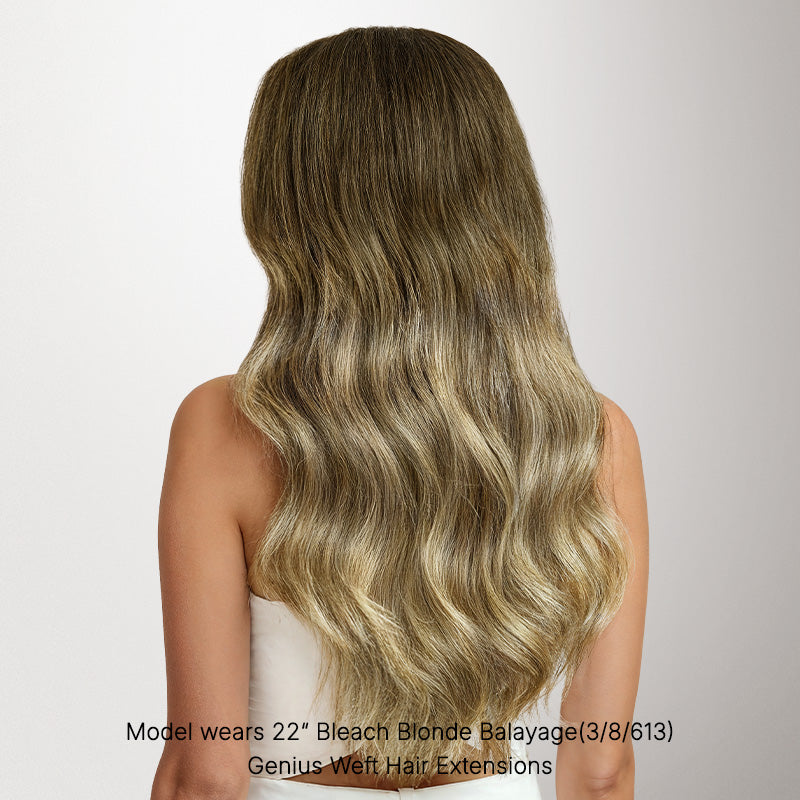 Bleach Blonde Balayage (3/8/613) Genius Tape Weft Hair  display picture 1