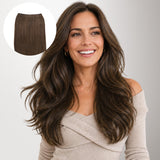 Chocolate Brown (4A) Genius Tape Weft Hair Extensions 50-80g