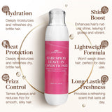Acondicionador sin enjuague y spray fijador para peinar Hair Spary