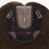 Chocolate Brown (4A) Human Hair Topper