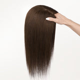 Chocolate Brown (4A) Human Hair Topper