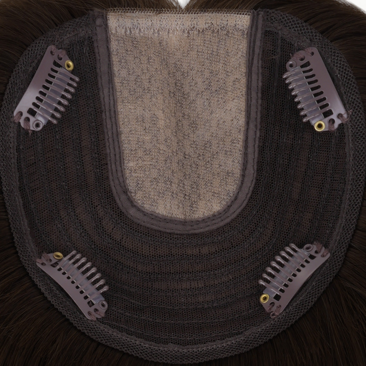  Chocolate Brown (4A) Topper-100% Remy Human Hair.