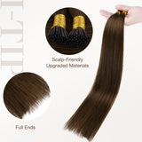Schwarz bis hellblond – Balayage (1B/16/1B) I Tip Haarverlängerungen