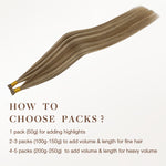  Golden Blonde Highlights (8B/60B) I-Tip Hair Extensions 50g-100% Remy Human Hair.