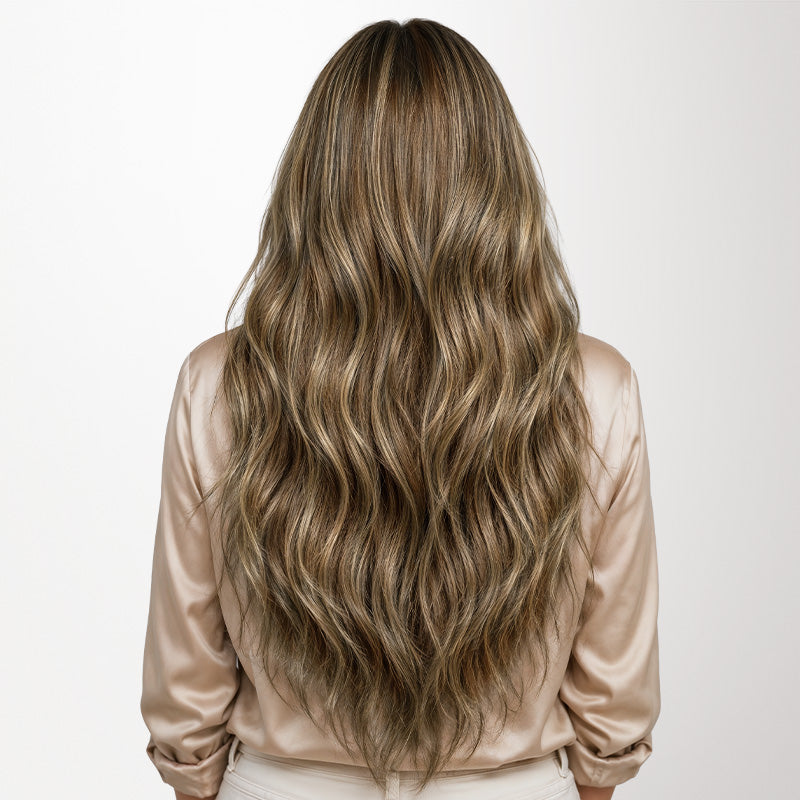  Golden Blonde Highlights (8B/60B) I-Tip Hair Extensions 50g-100% Remy Human Hair.