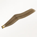  Golden Blonde Highlights (8B/60B) I-Tip Hair Extensions 50g-100% Remy Human Hair.
