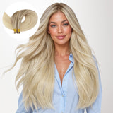 Schwarz bis hellblond – Balayage (1B/16/1B) I Tip Haarverlängerungen