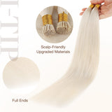 Pure Platinum Blonde (1000) I-Tip Hair Extensions 50g – 100% Remy Human Hair by GOO GOO Hair.