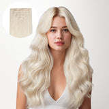 Pure Platinum Blonde (1000) Invisi Edge Seamless Clip-Ins (140g-160g)