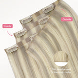 Ash Blonde Highlights (17A/60A) Invisi Edge Seamless Clip-Ins (140g-160g)