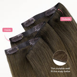 Bleach Blonde Balayage (3/8/613) Invisi Edge Seamless Clip-Ins (140g-160g)