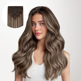 Honey Blonde Balayage (4/26/4) Invisi Edge Seamless Clip-Ins (140g-160g)