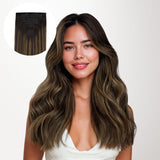 Dark Brown Balayage (2/6/2) Invisi Edge Seamless Clip-Ins (140g-160g)