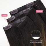 Dark Brown Balayage (2/6/2) Invisi Edge Seamless Clip-Ins (140g-160g)