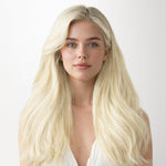 Platinum Blonde (60A) Invisi Edge Seamless Clip-Ins (140g-160g)-100% Remy Human Hair.