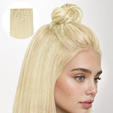 Platinum Blonde (60A) Invisi Edge Seamless Clip-Ins (140g-160g)-100% Remy Human Hair.