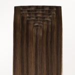  Dirty Blonde Highlights (18D/22F) Invisi Edge Seamless Clip-Ins (140g-160g)-100% Remy Human Hair.