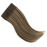 BALAYAGE RUBIO CARAMELO (4/27/4) Extensiones de cabello con trama cosida