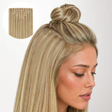  Natural Blonde Balayage (18ET90A) Invisi Edge Seamless Clip-Ins (140g-160g)-100% Remy Human Hair.