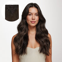 Dark Brown (2) Invisi Edge Seamless Clip-Ins (140g-160g) _100% Remy Human Hair.