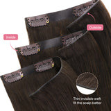 Extensiones de cabello de trama cosida color marrón oscuro (2)