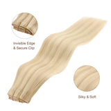 MECHAS RUBIAS CLARAS (16/22) Extensiones de cabello cosidas