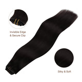 NEGRO AZABACHE (1)Extensiones de cabello de trama cosida