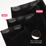 Jet Black (1) Invisi Edge Seamless Clip-Ins (140g-160g)