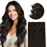 Extensiones de cabello de trama cosida color NEGRO NATURAL (1B)