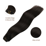 Extensiones de cabello de trama cosida color NEGRO NATURAL (1B)