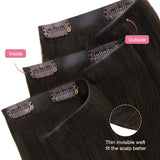 Extensiones de cabello de trama cosida color NEGRO NATURAL (1B)