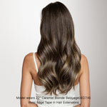 Caramel Blonde Balayage (4/27/4) Invisi Edge Tape-Ins 50g – 100% Remy Human Hair by GOO GOO Hair.