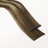 Caramel Blonde Balayage (4/27/4) Invisi Edge Tape-Ins 50g – 100% Remy Human Hair by GOO GOO Hair.