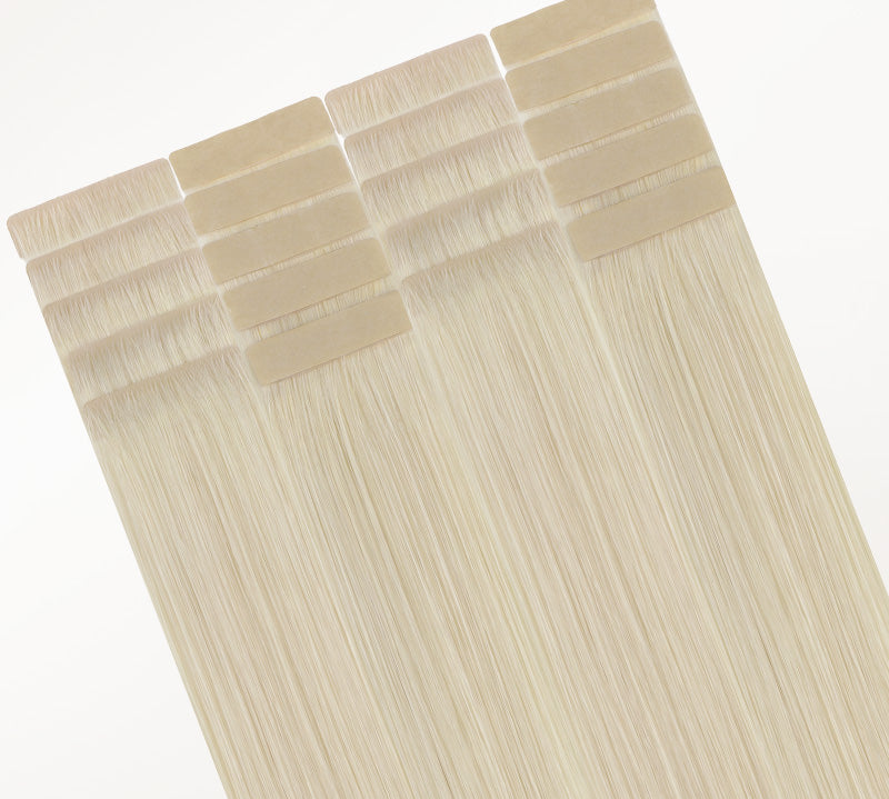 Platinum Blonde (60A) Invisi Edge Tape-Ins 50g – 100% Remy Human Hair by GOO GOO Hair.