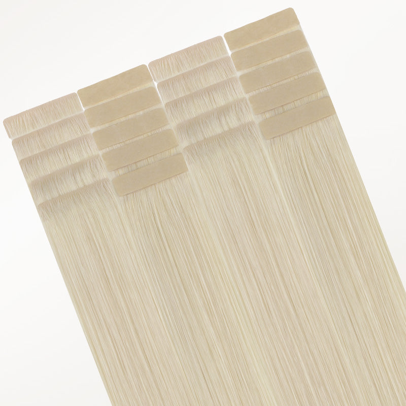 Platinum Blonde (60A) Invisi Edge Tape-Ins 50g – 100% Remy Human Hair by GOO GOO Hair.
