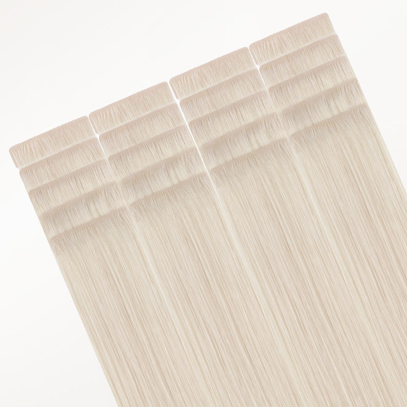 Pure Platinum Blonde (1000) Invisi Edge Tape-Ins 50g – 100% Remy Human Hair by GOO GOO Hair.