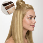 Dirty Blonde Highlights (18D/22F) Invisi Edge Tape-Ins 50g-100% Remy Human Hair extensions and accessories.