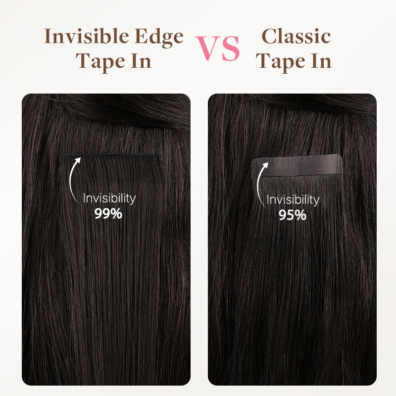  Brown Sugar Swirl Highlights (2C/4E/6C) Invisi Edge Tape-Ins 50g-100% Remy Human Hair.
