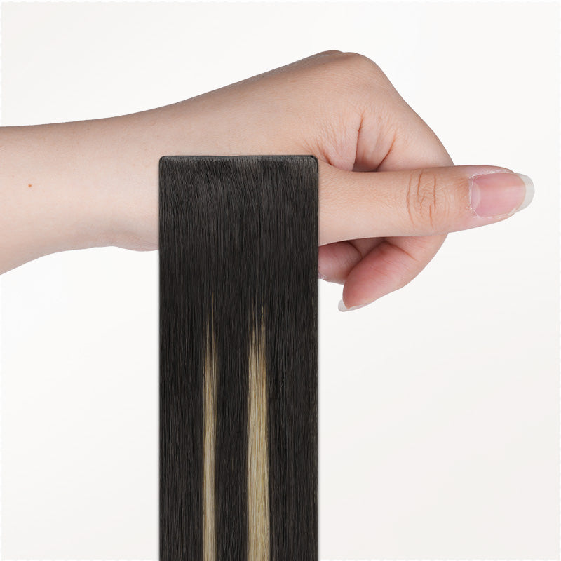  Brown Sugar Swirl Highlights (2C/4E/6C) Invisi Edge Tape-Ins 50g-100% Remy Human Hair.